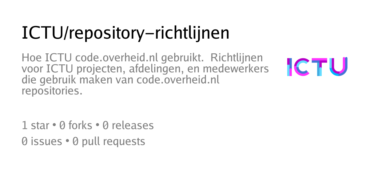 ICTU/repository-richtlijnen: Hoe ICTU code.overheid.nl gebruikt ...